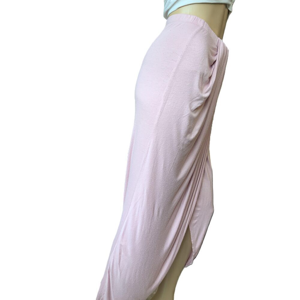 Love J Pink Elastic Waistband Solid Color Harem Skirt Size Med - Picture 6 of 12